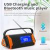 Emergency Hand Crank Radio,4000mAh Portable FM AM NOAA Weather Solar Radios, LED Flashlight,SOS Alarm(Red) view 4