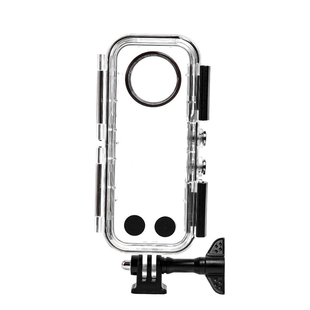 NovelGoal 45M Underwater Camera Diving Case with Mount Adapter, X5 Fully Invisible Camera Diving Protective Housing Shell Waterproof Case (Plasic Lens)