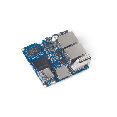 NanoPi R76S Mini Router, RK3576 Octa-Core SoC with AI Model, LPDDR5 16GB RAM 32GB eMMC, 6TOPS NPU,Dual 2.5G Ethernet, Support M.2 Wi-Fi Module (None M.2 WiFi, LPDDR4X 4GB, Standard)