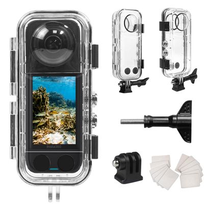 FitStill 131FT/40M Underwater Waterproof Diving Case Only fit Insta 360 X4,Anti-Scratch Invisible Dive Protective Cover Shell Housing Action Camera insta 360X4 Accessories Kit(Not for Insta 360 X3/X5)