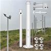 ENWINDXS Security Post Kit - Dome Camera Support Arm, Ball Camera Bracket, Screw Set, Security Camera Pole for Outdoors Farm Countryside, Rebar Cage Base(11.4ft (2 Sections) H)