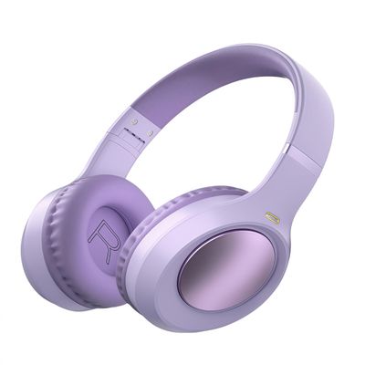 BEVCEFCC On Ear Headphones Wireless Bluetooth Foldable Lightweight Headset Wireless Overhead Headphones with Microphone Over Ear Bluetooth Headset Noise Canceling for Home/Office/Cellphone (Purple)