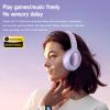 BEVCEFCC On Ear Headphones Wireless Bluetooth Foldable Lightweight Headset Wireless Overhead Headphones with Microphone Over Ear Bluetooth Headset Noise Canceling for Home/Office/Cellphone (Purple) view 2
