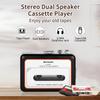 Dual Speaker Pure Stereo &Auto Reverse Cassette PlayerPortable Cassette to MP3 Converter via USB,Cassette Tape Player with Dual Power Options,Built in 3.5mm Headphone Jack,Support U Disk, USB Card view 4