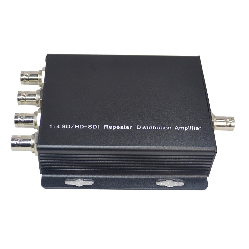 SDI Splitter 1 in 4 Out, 3G/HD-SDI Converter Adapter Support 3G/HD/SD-SDI Broadcast Quality 1 pcs