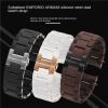 White Black Silicone Rubber clad Steel Watch Band for Armani AR5905|5906|5920|5919|5859 Women 20mm Man 23mm Wrist Strap Bracelet (Color : Brown Black bckle, Size : 20mm) view 3