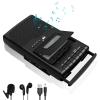 Retro Cassette Player & Tape Recorder with Standalone Mircophone, Portable Tape to USB Digital Converter, Carrying Handle, 3.5MM Headphone Jack, Play & Digitize Old Cassettes view 1