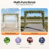 10FT Adjustable 4-Post Canopy Stand Kit, Outdoor Wedding Decorations Photo Booth Photography Party Supplies 3M3M Square Structure with 22lbs Capacity Telescopic Poles (5-10FT) & Removable Base Plates view 4