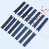 20mm Rubber Watch Band for Omega Strap Seamaster 300 AT150 Aqua Terra Ultra Light 8900 Steel Buckle Watchband Bracelets (Color : Blue White, Size : with Black Buckle) view 3