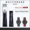 20mm Italian Cowhide Soft Watch Band Leather Watchband Suitable for Rolex Strap Daytona Submariner Deepsea GMT OYSTERFLEX Belt (Color : Green, Size : Shiny Silver Buckle) view 2