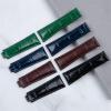 20mm Italian Cowhide Soft Watch Band Leather Watchband Suitable for Rolex Strap Daytona Submariner Deepsea GMT OYSTERFLEX Belt (Color : Green, Size : Shiny Silver Buckle) view 3