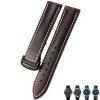 21mm 20mm 22mm Cow Leather Watch Strap for Omega Seamaster 300 Speedmaster Watch Bands (Color : Dark Brown Black, Size : 22mm) view 1