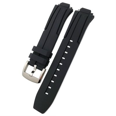 18mm Rubber Silicone Waterproof Watch Band Strap for T111417 Wrist Bracelet Quartz Watch Men Women's Sports Accessories (Color : Black Black Silver, Size : 18mm)