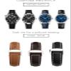 21mm 20mm 22mm Cow Leather Watch Strap for Omega Seamaster 300 Speedmaster Watch Bands (Color : Black Black, Size : 22mm) view 4