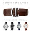 16mm 18mm 20mm Genuine Leather Watch Strap Black Blue Brown Deployment Buckle Watch Bands for Cartier Tank Solo Blue Ballon (Color : Red, Size : 16mm) view 2