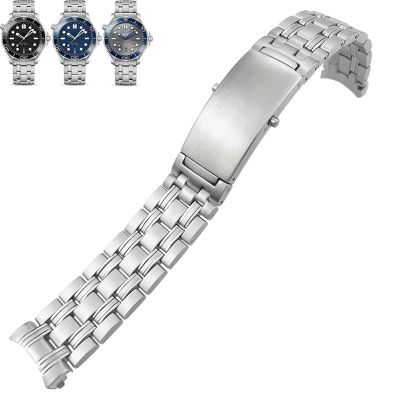 20mm 22mm 316L Stainless Steel Watch Band for Omega Seamaster 300m Speedmaster Planet Ocean 600 Watch Strap Bracelet Belt (Color : Silver, Size : 20mm)