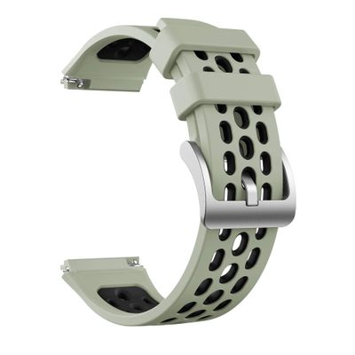 22mm Bracelet for Huawei Watch GT 2e 46mm Strap Sport Breathable Silicone Replacement Wrist Bands Armband Correa (Color : Light Green Black, Size : for Huawei gt 2e)