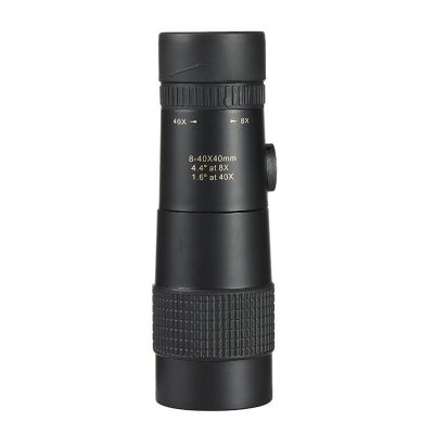 Portable Telescope Grip Scope HD Wide View Monocular 8-40x40 - with Stretchable Lens and Continuous Zoom + BAK4 Prism-Comes with Tripod, Phone HolderLanyard