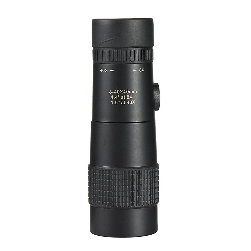 Portable Telescope Grip Scope HD Wide View Monocular 8-40x40 - with Stretchable Lens and Continuous Zoom + BAK4 Prism-Comes with Tripod, Phone HolderLanyard