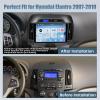 4+128G Radio for Hyundai Elantra 2007-2010, 9" Touch Screen for Elantra Bluetooth Radio with Wireless CarPlay/Android Auto, 5GHz WiFi, Bluetooth 5.0, EQ, GPS Navigation, 1280 * 720, Backup Camera view 2