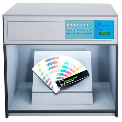 HFBTE Color Light Box Colour Assessment Cabinets with 110V/220V Voltage D65 TL84 UV F CWF TL83 6 Light Source Box for Textile,Dyeing,Packaging,Printing,Leather,Inks,Etc