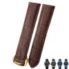 21mm 20mm 22mm Cow Leather Watch Strap for Omega Seamaster 300 Speedmaster Watch Bands (Color : Brown Brown Gold, Size : 21mm) view 1