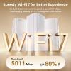 Tenda BE5100 WiFi 7 Mesh WiFi System  Dual-Band Whole-Home Coverage (6,600 Sq. Ft.), 12.5G + 21G Gigabit Ports, MLO & Ethernet Backhaul for Seamless Roaming, EasyMesh & VPN Ready- ME6 Pro (3-Pack) view 3