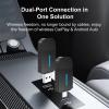 2025-New-Wireless-CarPlay-Adapter for Cars with Wired CarPlay/Android Auto 2 in 1,Instant Auto-Connect 5.8GHz WiFi USB/Type-C Plug and Play Compatible with iOS 10+ & iPhone 6+ view 2