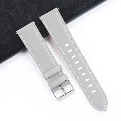 20mm 22mm Leather Watch Strap Band for Huawei WatchGt 2 3 Pro for Amazfit GTR Bracelet Quick Release Men Women WristBelt