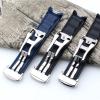 20mm Rubber Silicone Watch Band for Omega Strap Seamaster 300 AT150 Aqua Terra Ultra Light 8900 Steel Buckle Watchband Bracelets (Color : Blue, Size : 20mm Rose Gold) view 3