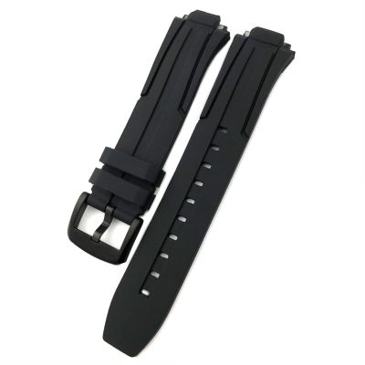 18mm Rubber Silicone Waterproof Watch Band Strap for T111417 Wrist Bracelet Quartz Watch Men Women's Sports Accessories (Color : Black Black Black, Size : 18mm)