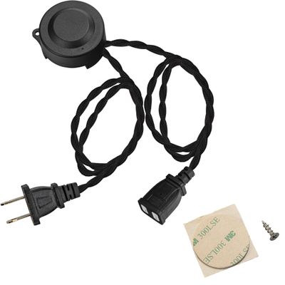 Yequandec White Motion Sensor Parts Extension Black Twisted Cord Light Sensor Sensitivity Time Adjustable Plug in Socket Type Auto Detect Switch Lights Timer Switch 1Pcs
