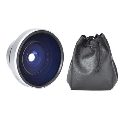 37MM 0.25X Fisheye Lens with Storage Bag, Removable Macro Close-up Shooting Fisheye Effect Lens, Wide View Optical Glass Super Fisheye Additional Lens for 37mm Caliber Camera Lenses