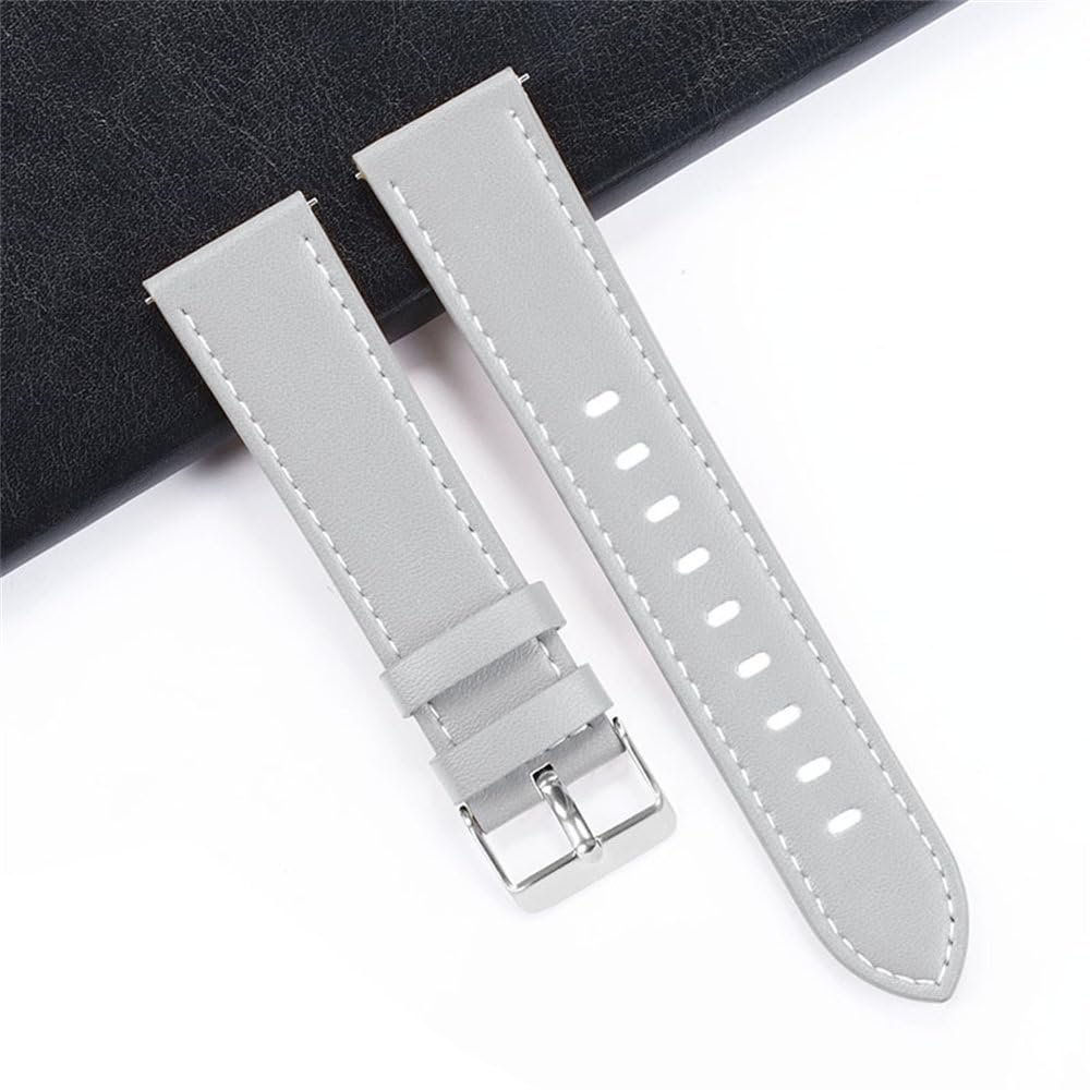 20mm 22mm Leather Watch Strap Band for Huawei WatchGt 2 3 Pro for Amazfit GTR Bracelet Quick Release Men Women WristBelt