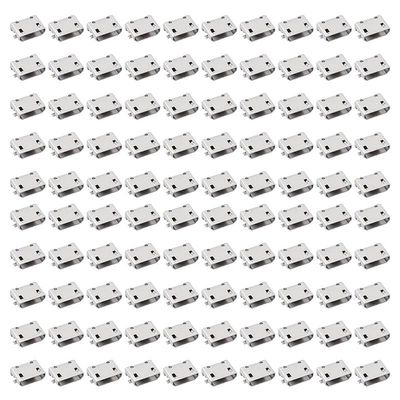 100Pcs Female SMD No Edge Micro USB Connector