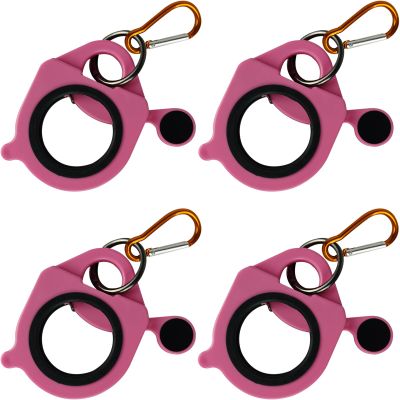 CANAANIN Zip Tie Holder Cable Tie Holder Heavy-Duty Colored for Tool Belt Organized Strong Efficient for Electrician Tool Storage Reusable Portable (Pink 4Pack)