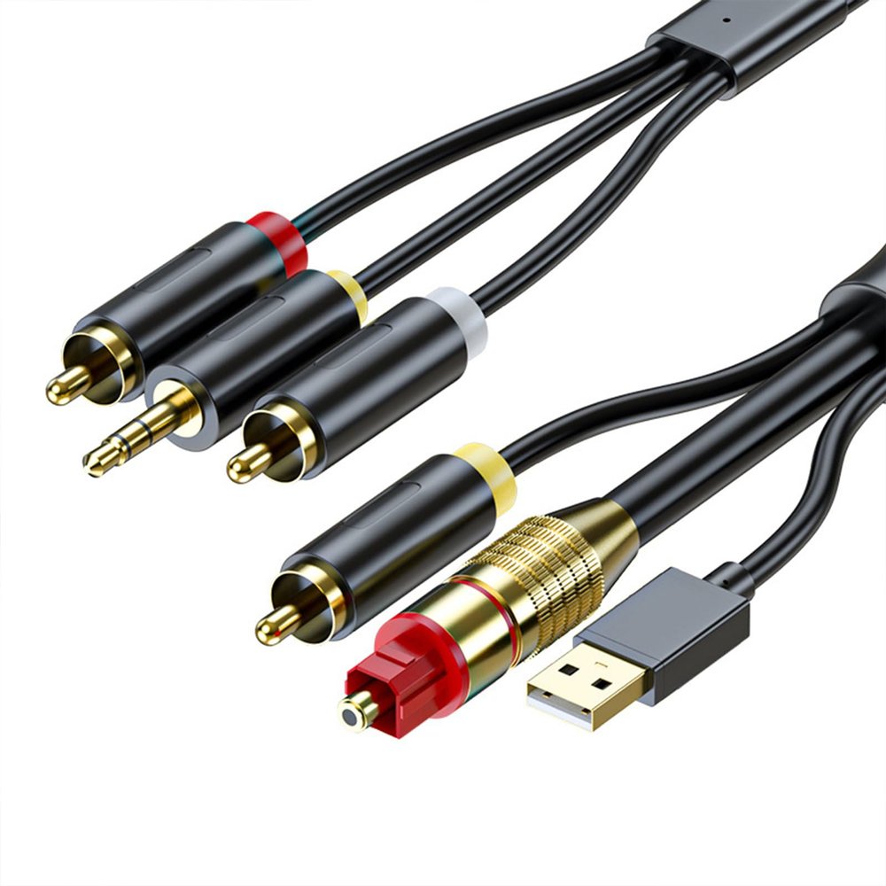 Btgghytr Digital Coaxial to Analogs 3.5mm Converters Adapter Cable for TVs to Sound Systems Stable