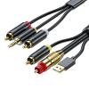 Btgghytr Digital Coaxial to Analogs 3.5mm Converters Adapter Cable for TVs to Sound Systems Stable view 1