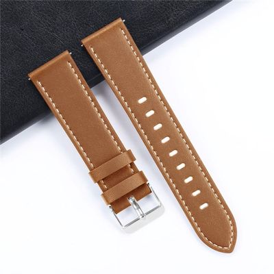 20mm 22mm Leather Watch Strap Band for Huawei WatchGt 2 3 Pro for Amazfit GTR Bracelet Quick Release Men Women WristBelt