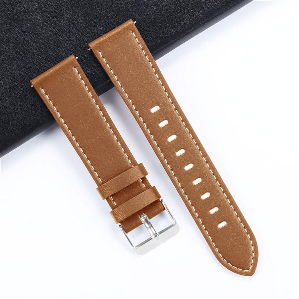 20mm 22mm Leather Watch Strap Band for Huawei WatchGt 2 3 Pro for Amazfit GTR Bracelet Quick Release Men Women WristBelt