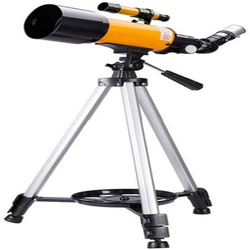 Astronomical Telescope, Stargazing HD Entry-Level Space Telescope for Children and Students,Telescopes for Adults,70mm Aperture 400mm AZ Mount, The Best Gift for Children,Yellow (C