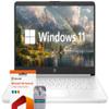HP 14" Laptop Computer, Windows 11 Home 8GB RAM 192GB Storage (64GB eMMC+128GB SD Card), Intel Celeron N4120, HD LED Display, 1-Year Microsoft Office 365, SageNova Earphones, Snowflake White view 1