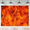 Fmarui Raging Fire Backdrop 15x10ft Burning Flames Background - Firefighter Themed Birthday, Campfire Party Supplies & Portrait Photo Prop - Vinyl Banner for Bonfire Decor view 2