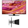 Samsung QN50QN90FAFXZA 50 Inch Neo QLED 4K QN90F Vision AI Smart TV with a Kanto R300 Recessed Low Profile Full Motion Wall Mount (2025) view 1