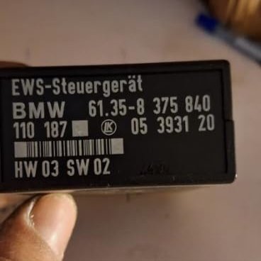 3 Series Electronic Immobiliser (EWS Module)  HW 02 / SW 02 | Part No. 61358375840