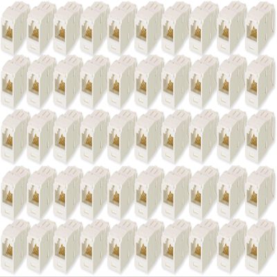 CJ688TGIW Pack of 50 Category 6 TX6 Plus Mini-Com UTP Jack Modules, TG Style, Toolless, RJ45 Ethernet High Performance Network Module, T568A/T568B Wiring