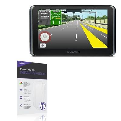BoxWave Screen Protector Compatible With Navman - MY670LMT - ClearTouch ImpactShield (2-Pack), Impenetrable Screen Protector Flexible Film