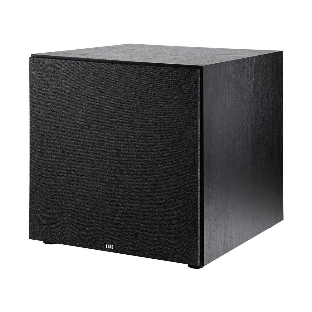 ELAC Debut 3.0 15 300W RMS Powered Subwoofer, Black - Polypropylene Cone with Textured Surface - Sealed Cabinet Design