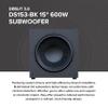 ELAC Debut 3.0 15 300W RMS Powered Subwoofer, Black - Polypropylene Cone with Textured Surface - Sealed Cabinet Design view 2