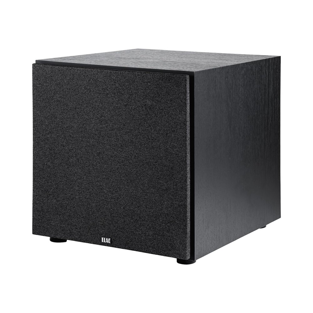 ELAC Debut 3.0 12 200W RMS Powered Subwoofer, Black - Polypropylene Cone with Textured Surface - Sealed Cabinet Design